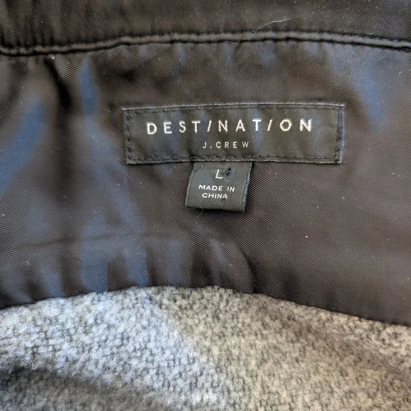 J. Crew Mens Large Wool Blend Button Down Shirt Jacket Gray Classic Preppy - Picture 7 of 8